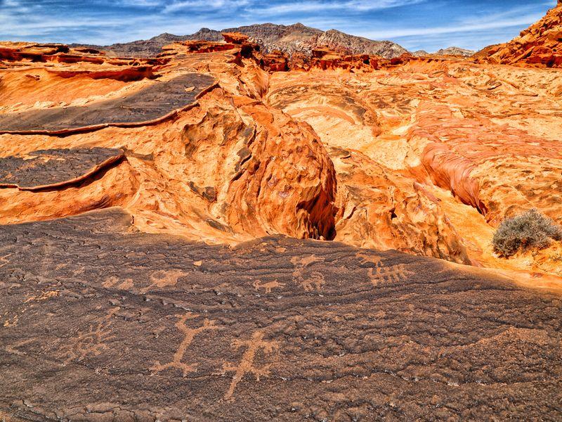 Rock-carved lizard