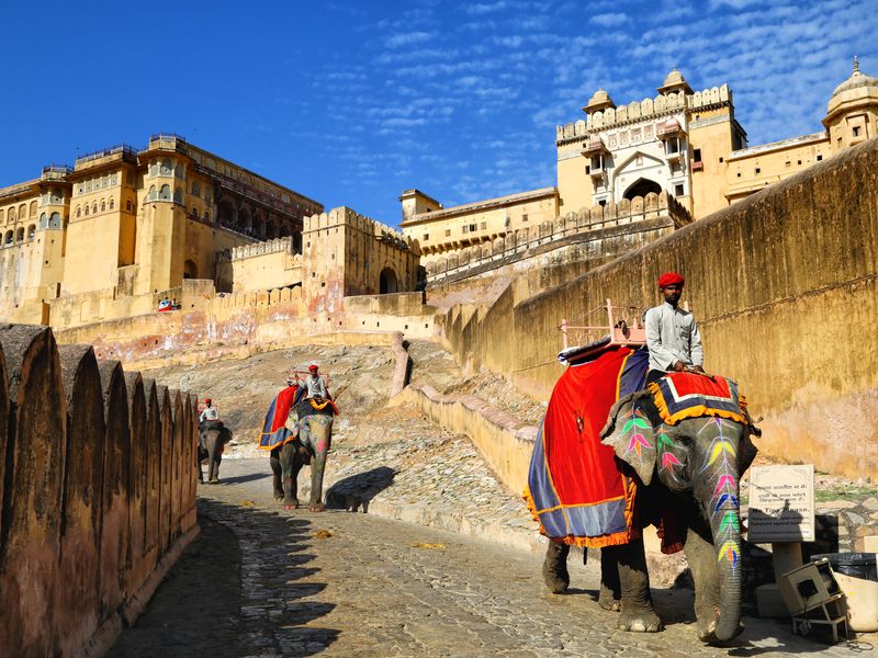 Elephant Ride at Amber Fort