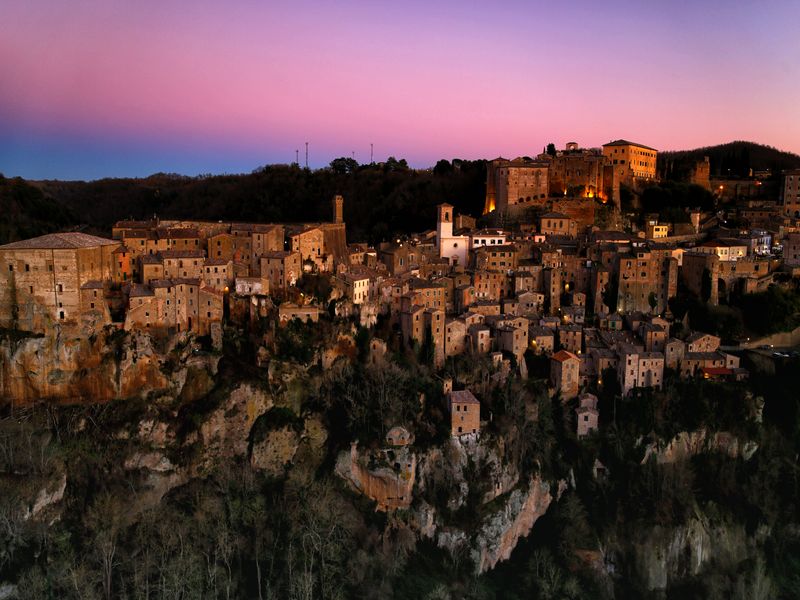Etruscan Village on Tuff Rock